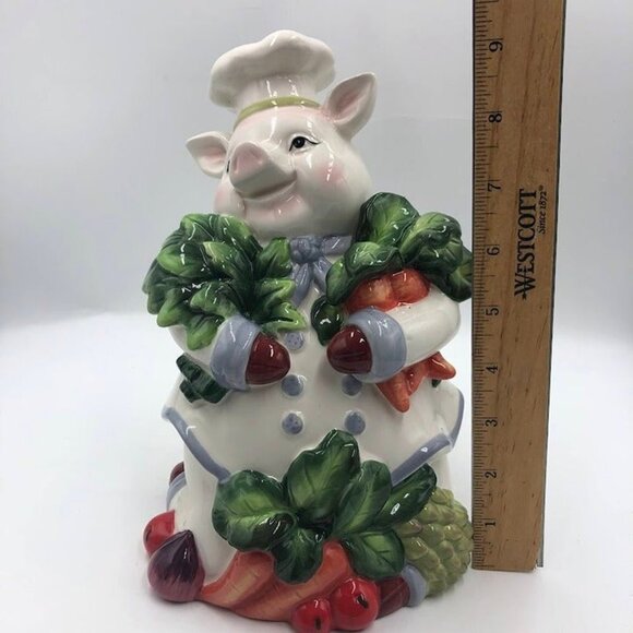 Chef Ceramic Pig Figurine Spring Collection by Corner Ruby Kitchen Décor - Picture 8 of 9